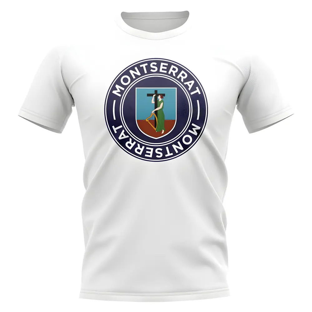 Montserrat Football Badge T-Shirt (White)