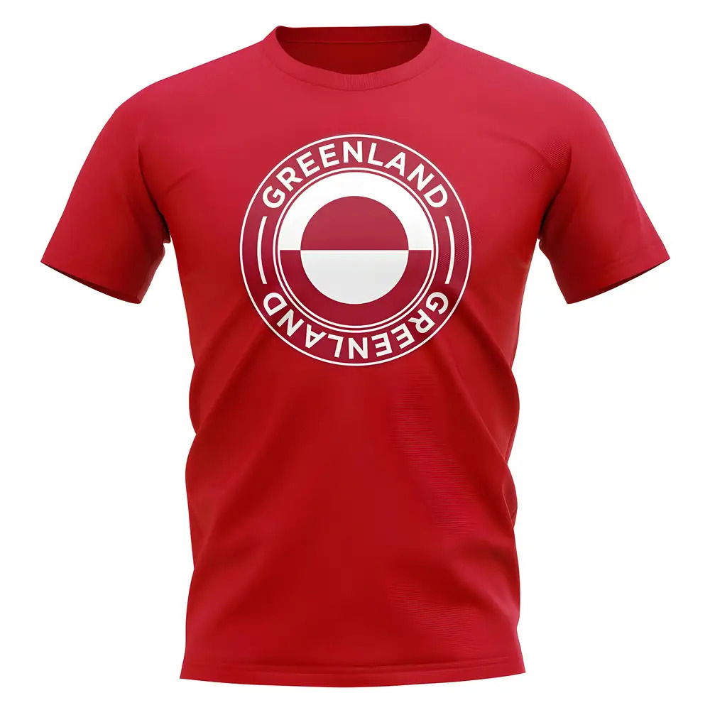 Greenland Football Badge T-Shirt (Red)