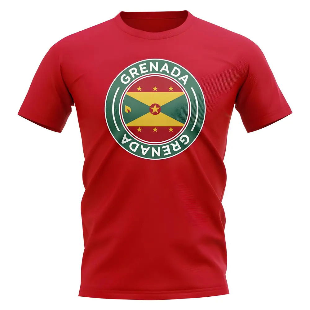 Grenada Football Badge T-Shirt (Red)