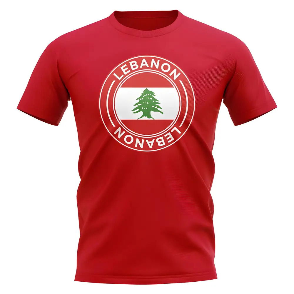Lebanon Football Badge T-Shirt (Red)