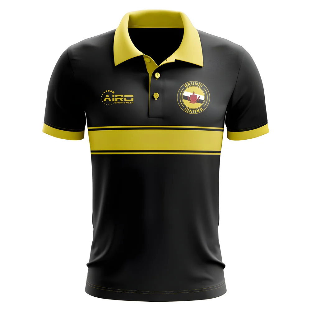 Brunei Concept Stripe Polo Shirt (Black) - Kids