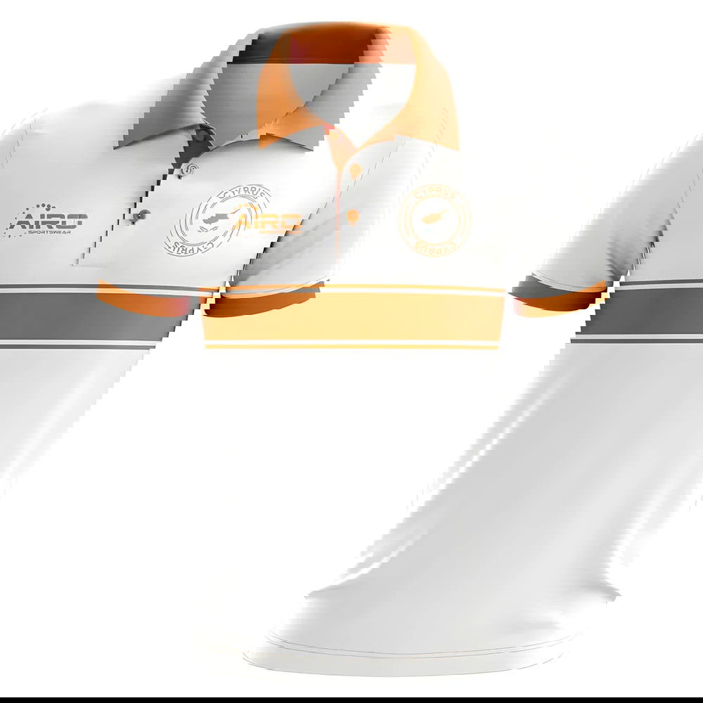 Cyprus Concept Stripe Polo Shirt (White)