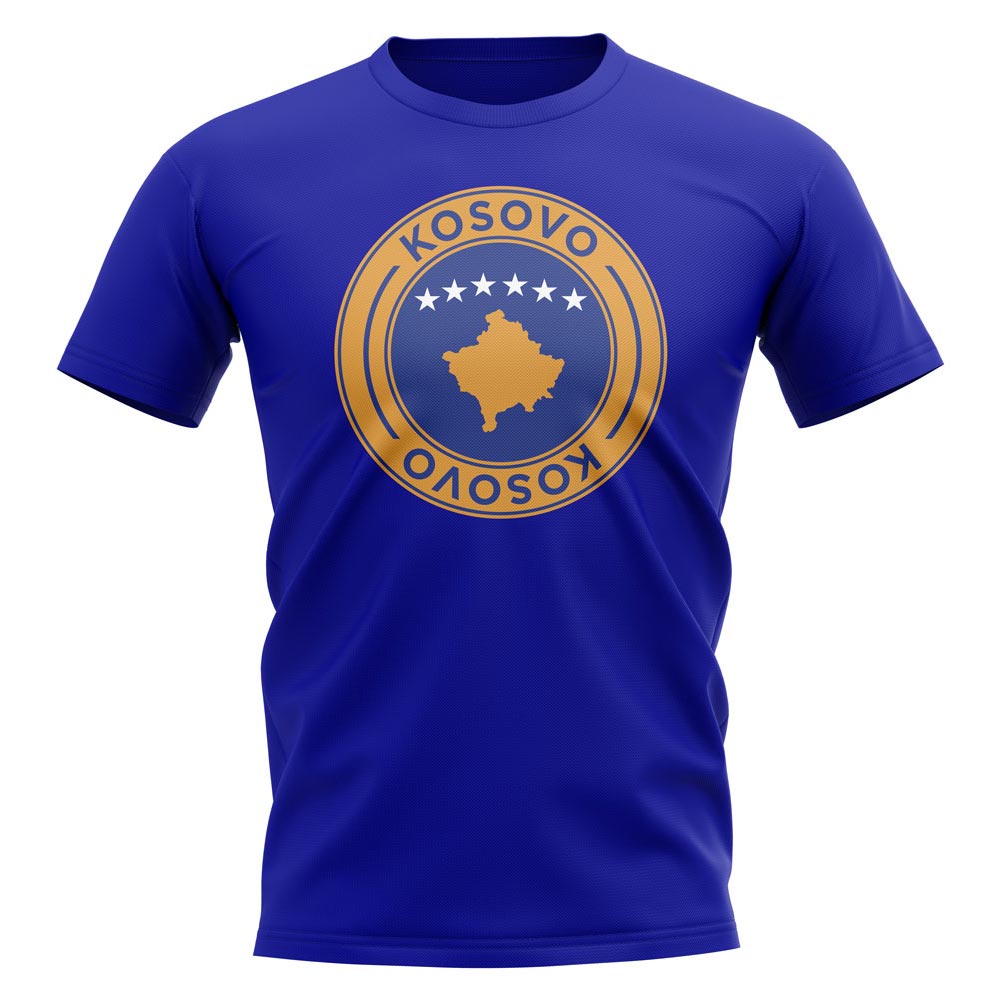Kosovo Football Badge T-Shirt (Royal)