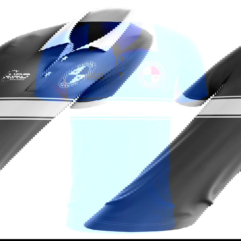 Panama Concept Stripe Polo Shirt (Blue)