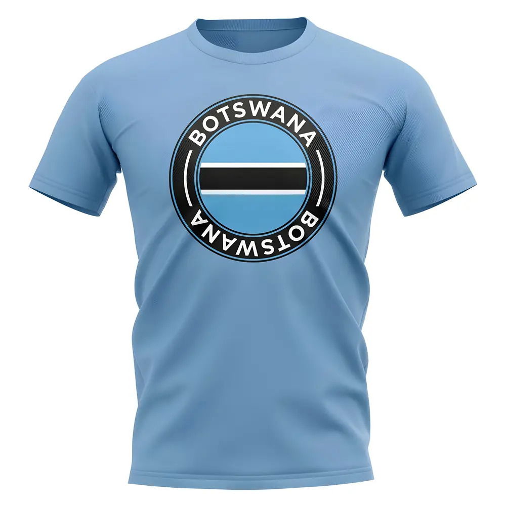 Botswana Football Badge T-Shirt (Sky)
