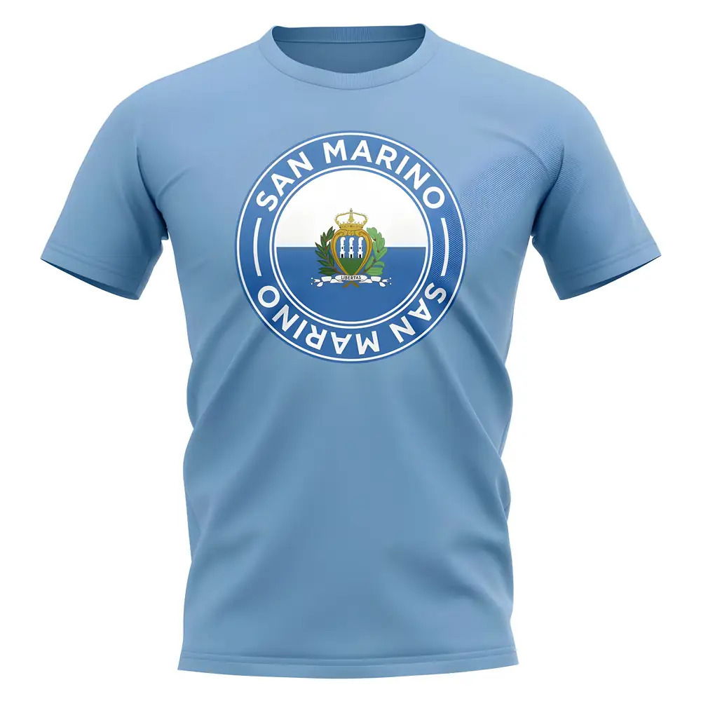 San Marino Football Badge T-Shirt (Sky)