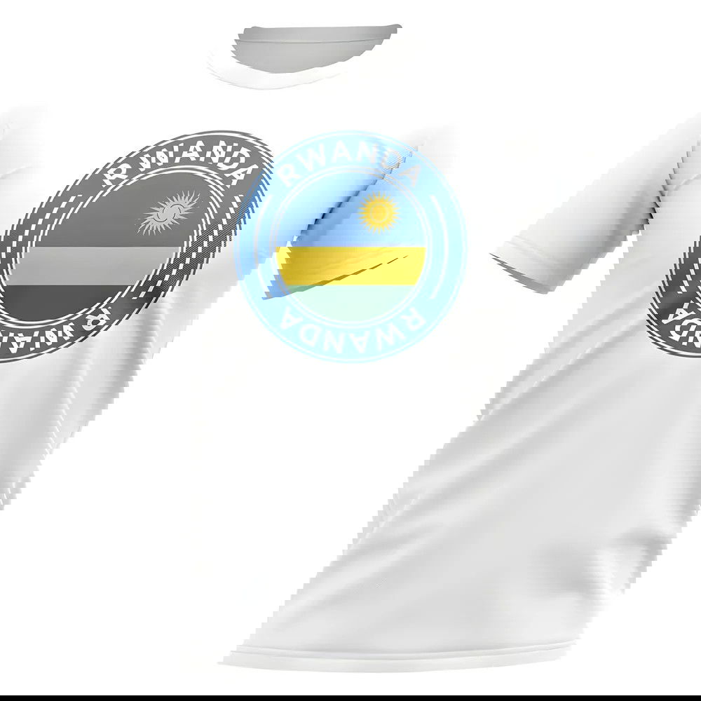 Rwanda Football Badge T-Shirt (White)
