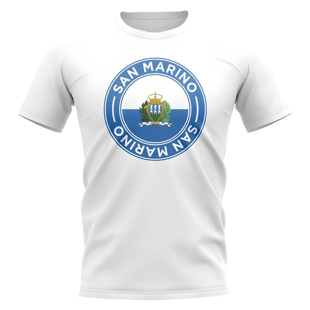 San Marino Football Badge T-Shirt (White)