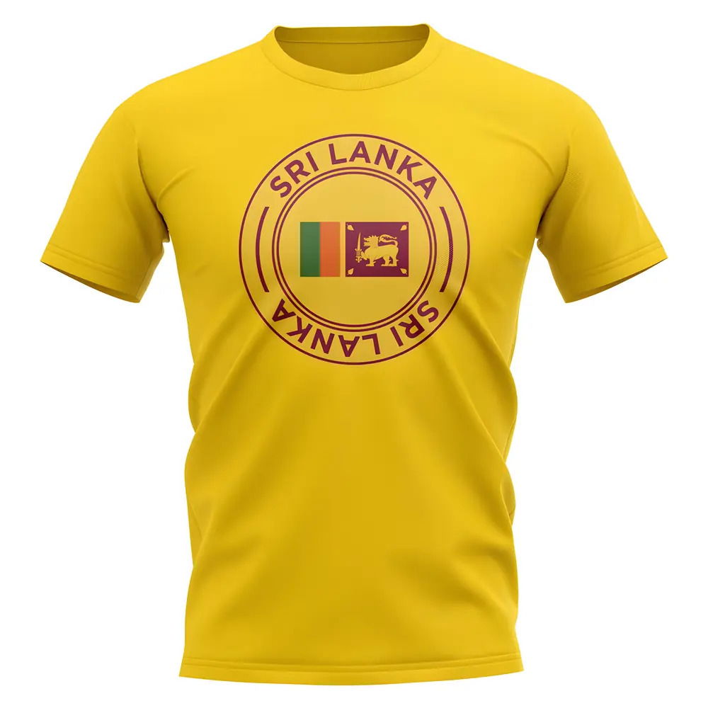 Sri Lanka Football Badge T-Shirt (Yellow)