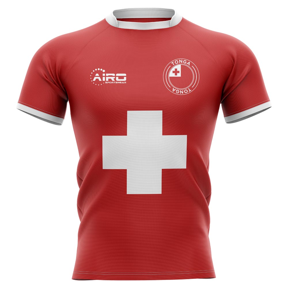 2025-2026 Tonga Flag Concept Rugby Shirt