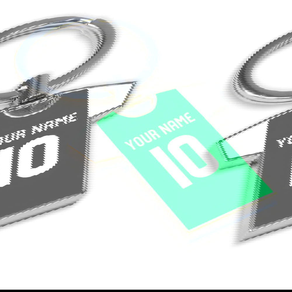Personalised Hibernian Football Shirt Key Ring