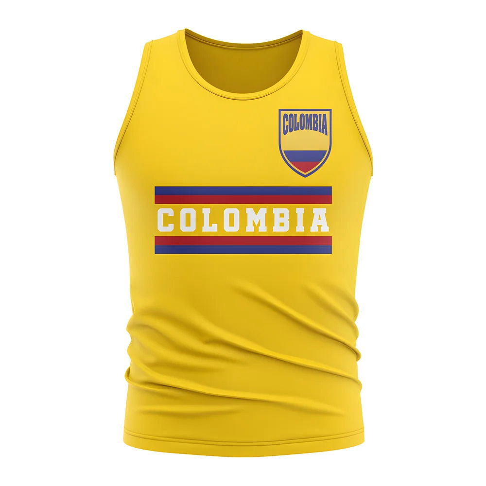 Colombia Core Football Country Sleeveless Tee (Yellow)