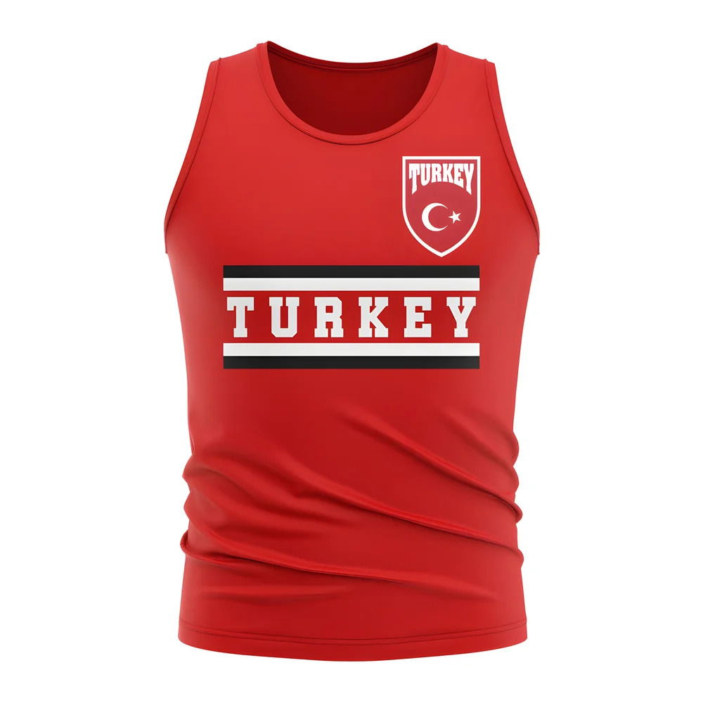 Turkey Core Football Country Sleeveless Tee (Red)
