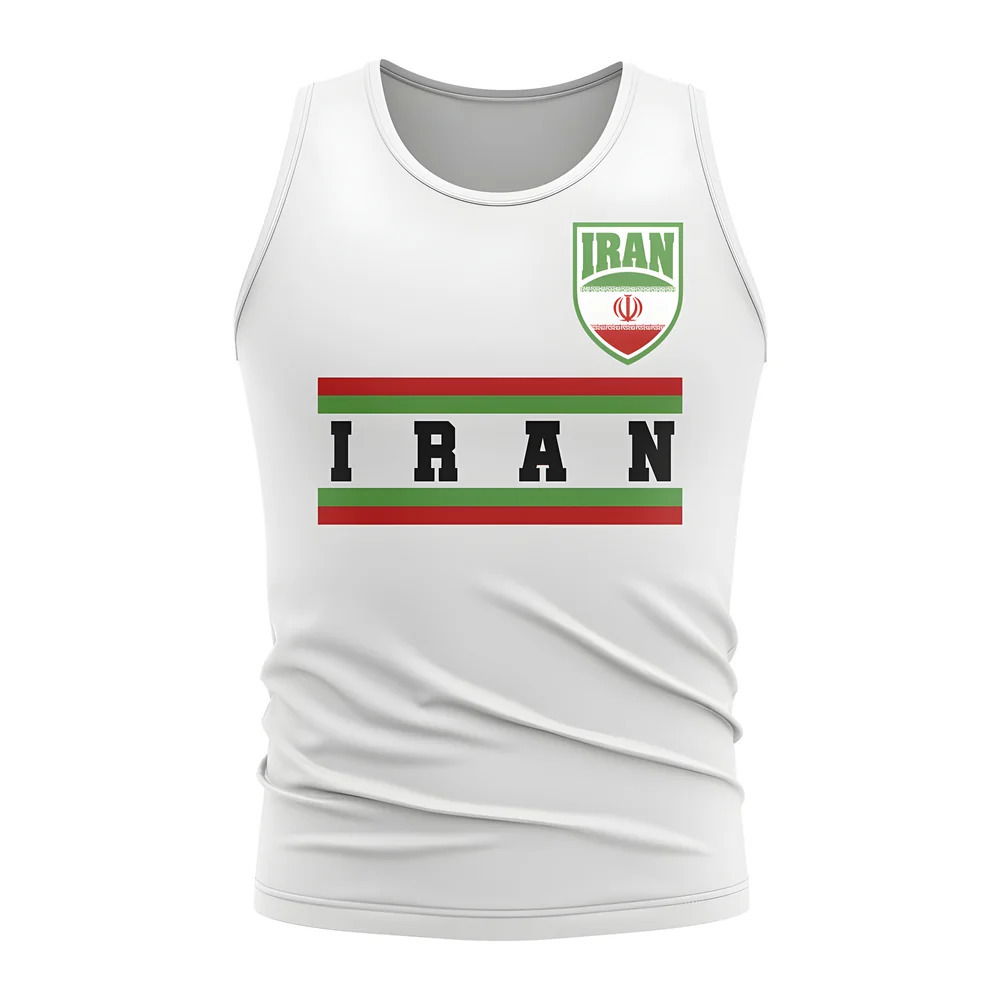 Iran Core Football Country Sleeveless Tee (White)