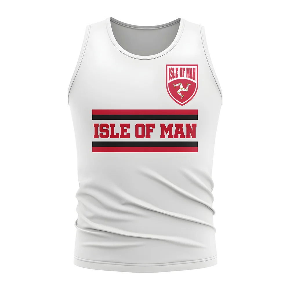 Isle Of Man Core Football Country Sleeveless Tee (White)