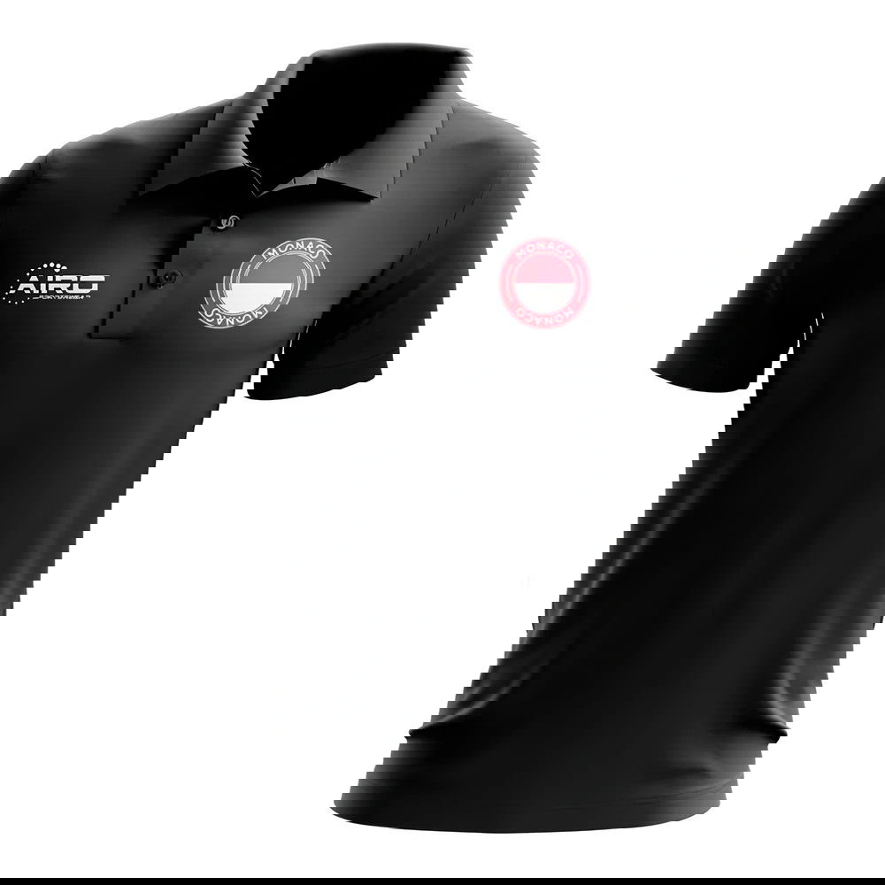 Monaco Football Polo Shirt (Black)