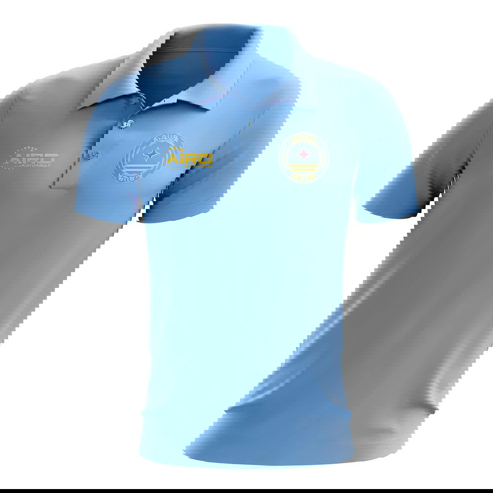 Aruba Football Polo Shirt (Sky)