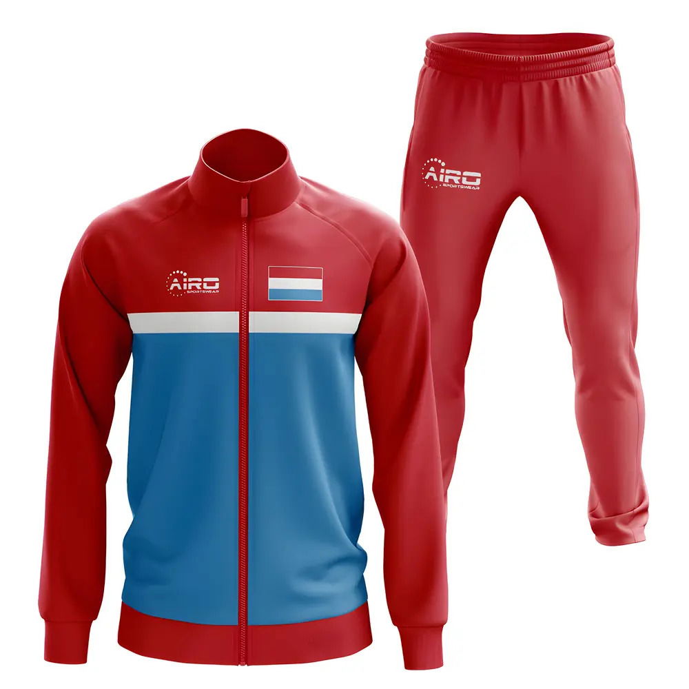 Luxembourg Concept Football Tracksuit (Red)
