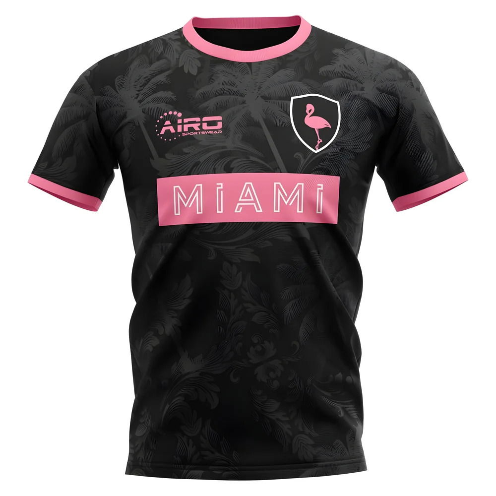 2025-2026 Miami Home Concept Football Shirt - Adult Long Sleeve