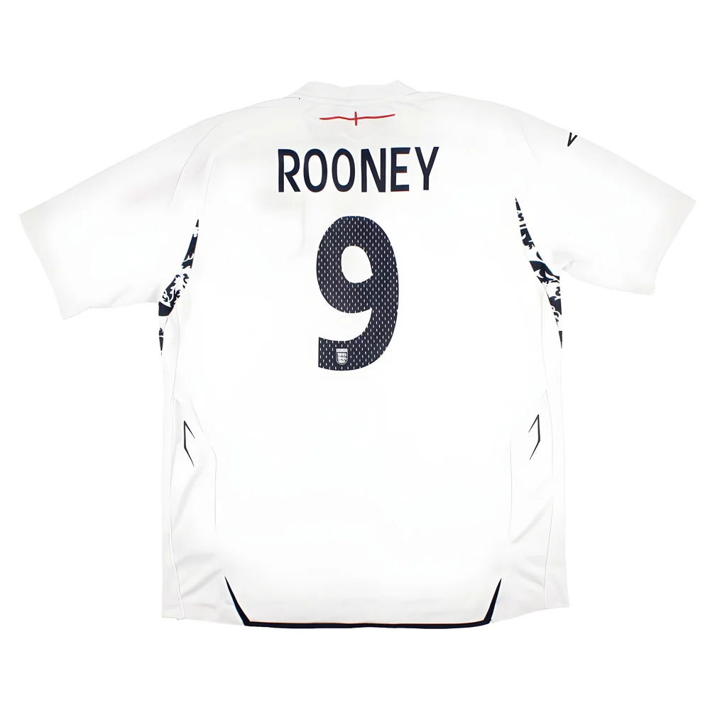 England 2007-09 Home Shirt (Rooney #9) (Excellent)