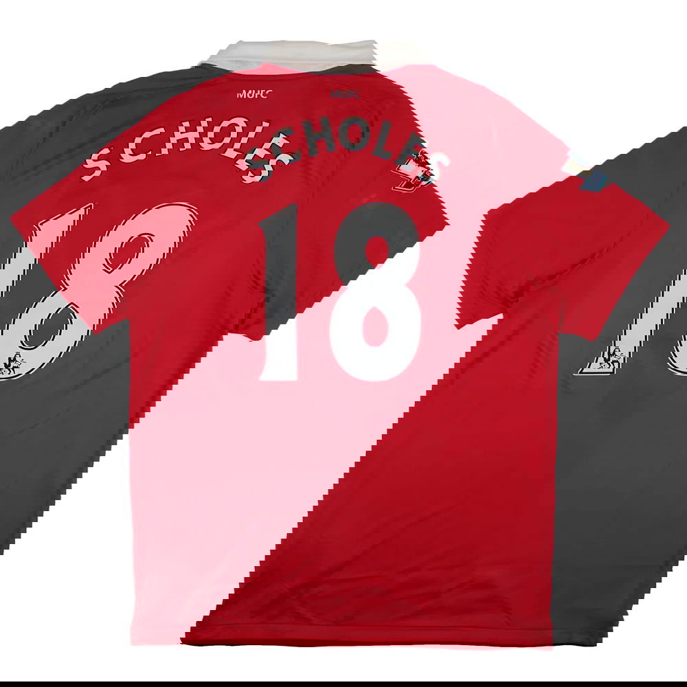 Manchester United 2010-11 Home Shirt (XXL) Scholes #18 (Very Good)