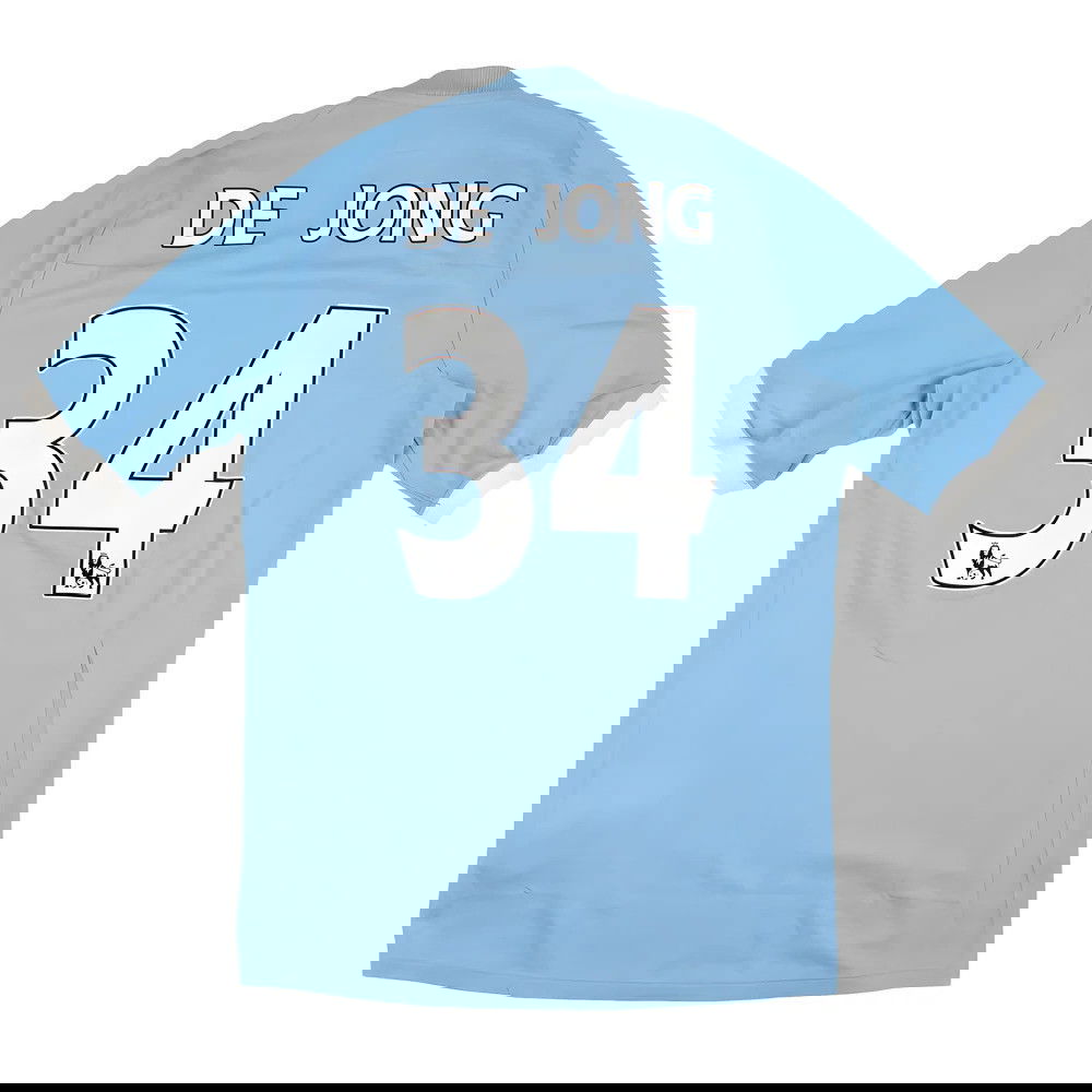 Manchester City 2010-11 Home Shirt (De Jong 34) (S) (Very Good)