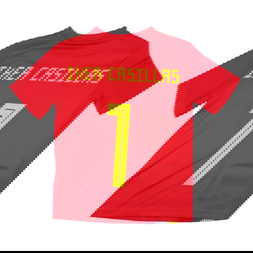 Spain 2018-20 Home Shirt (XSB) Casillas #1 (Mint)