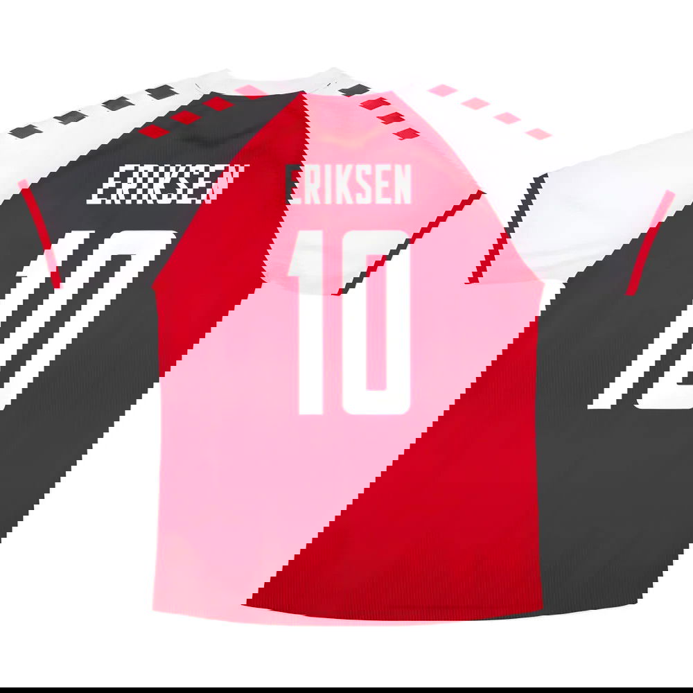 Denmark 2020-21 Home Shirt (L) Eriksen #10 (Excellent)