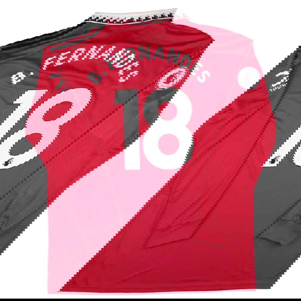 Manchester United 2022-23 Home Long Sleeve Shirt (XL) B.Fernandes #18 (BNWT)
