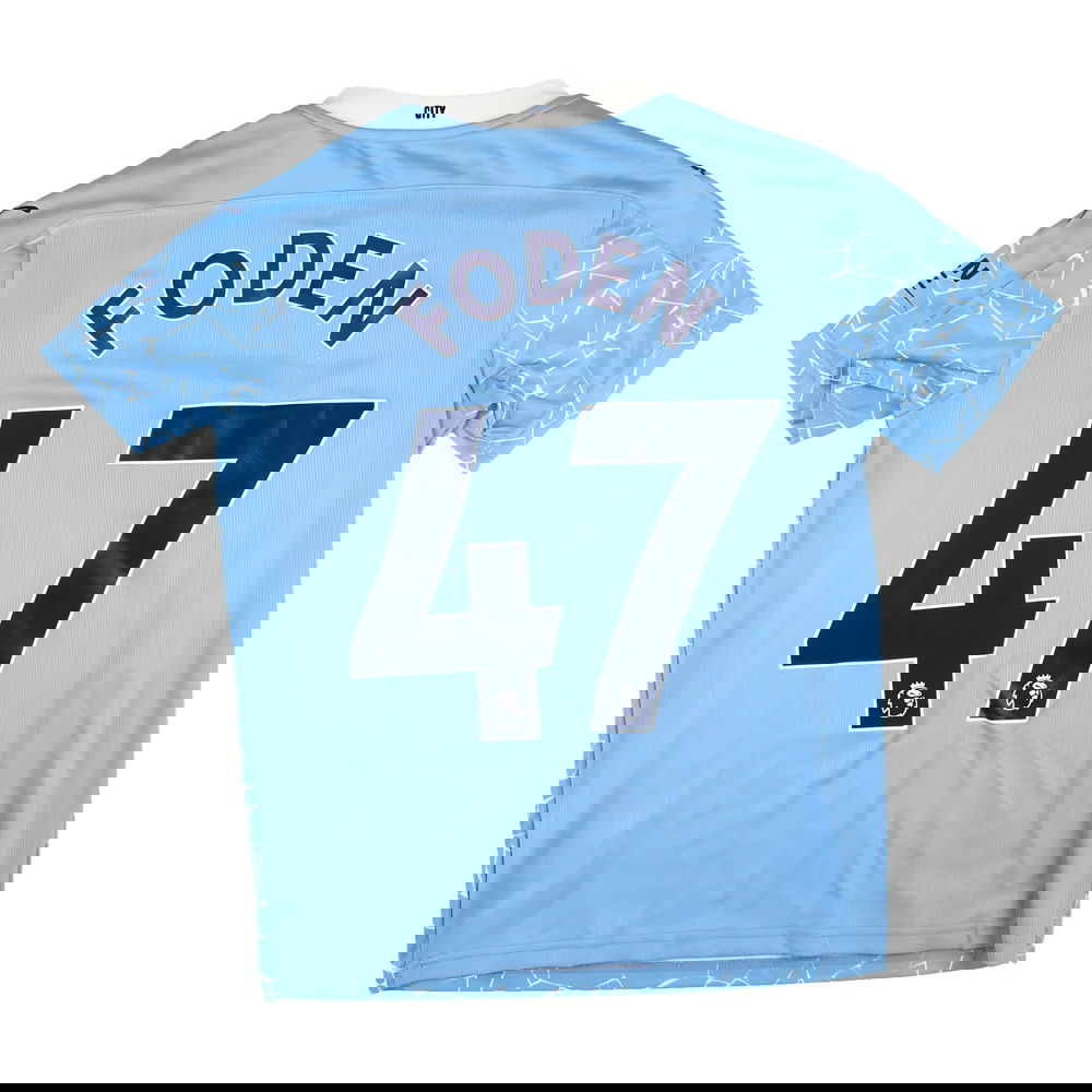 Manchester City 2020-21 Home Shirt (XLB) Foden #47 (Mint)
