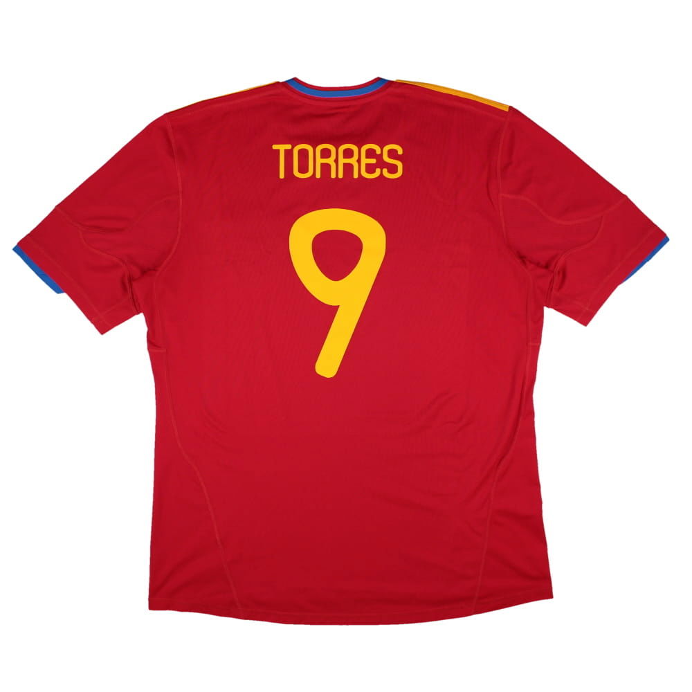 Spain 2010-11 Home Shirt (XL) Torres #9 (Excellent)