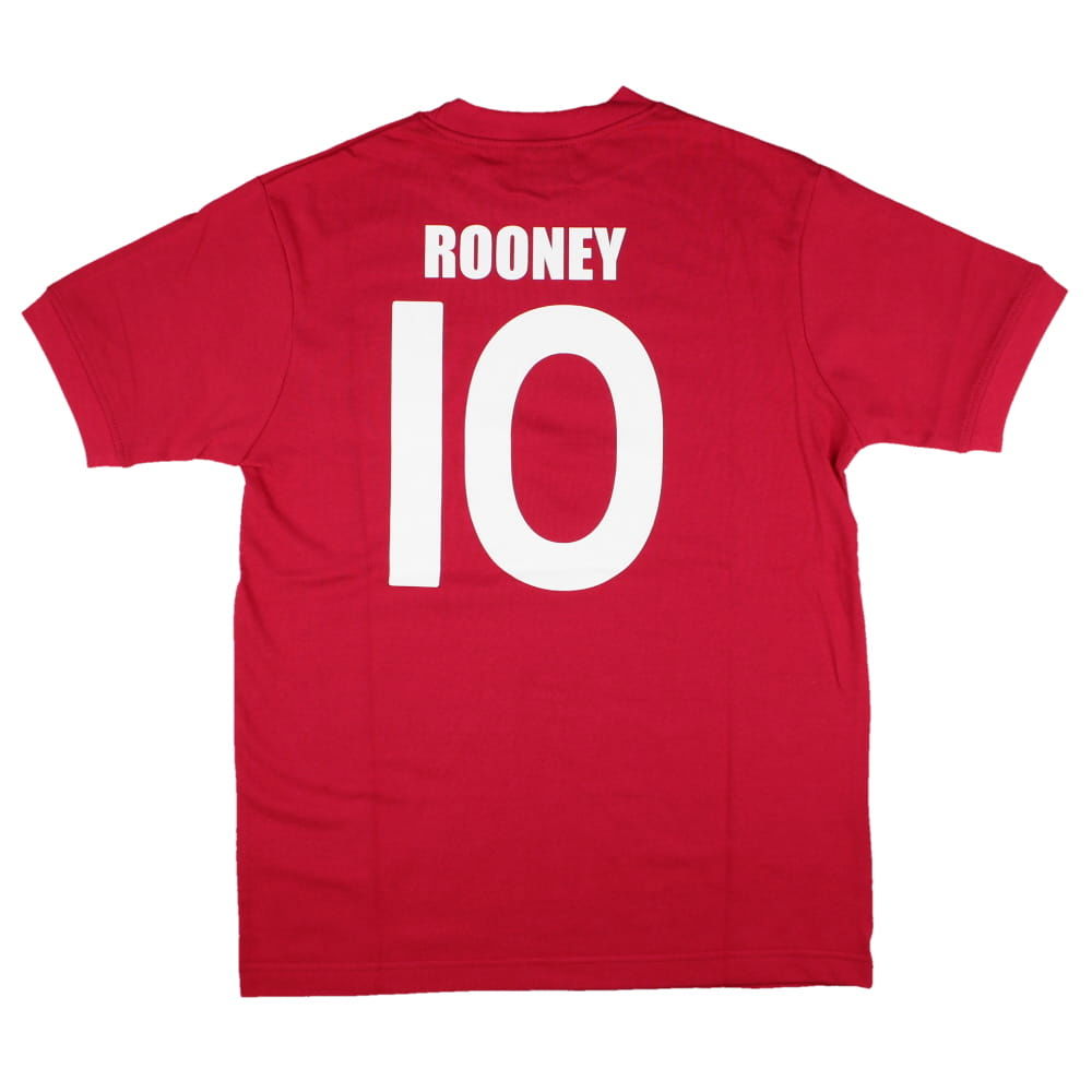 England Retro Red Away Shirt (M) Rooney #10 (Excellent)