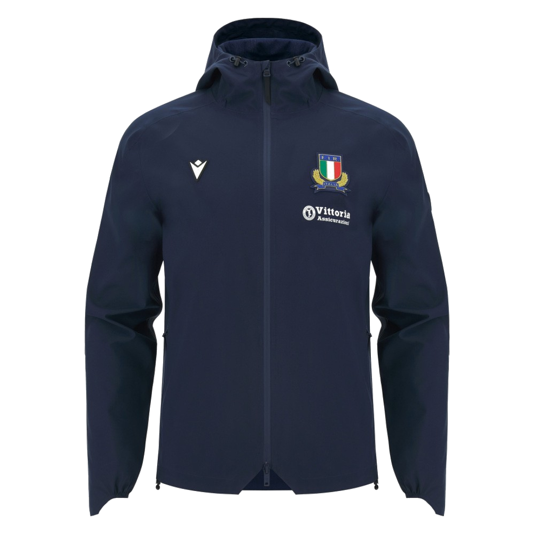 2026-2027 Italy Rugby Staff Rain Jacket (Navy)