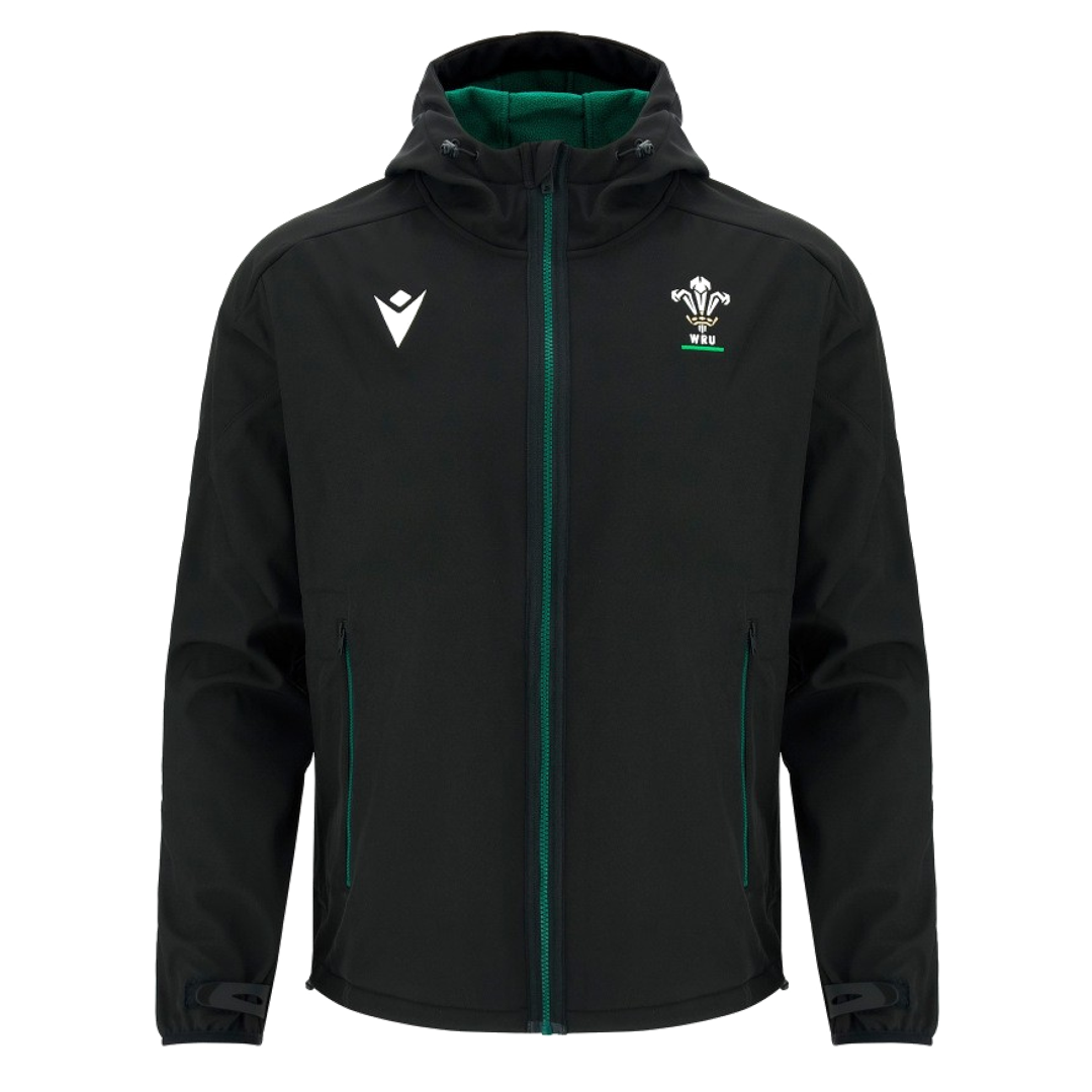 2026-2027 Wales WRU Travel Softshell Jacket (Black) - Kids