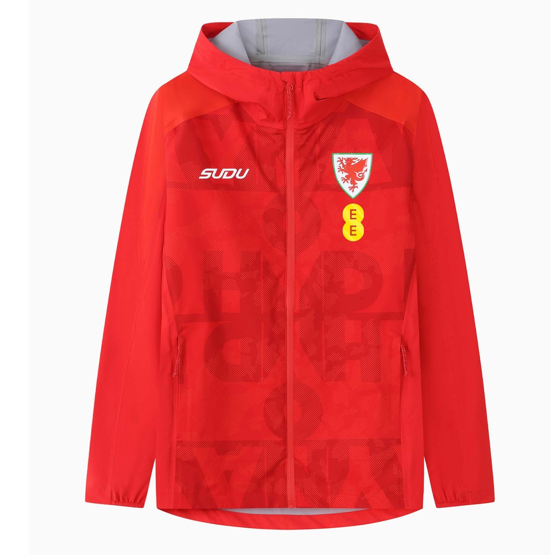 2026-2027 Wales Pre Match Lightweight Jacket (Red)