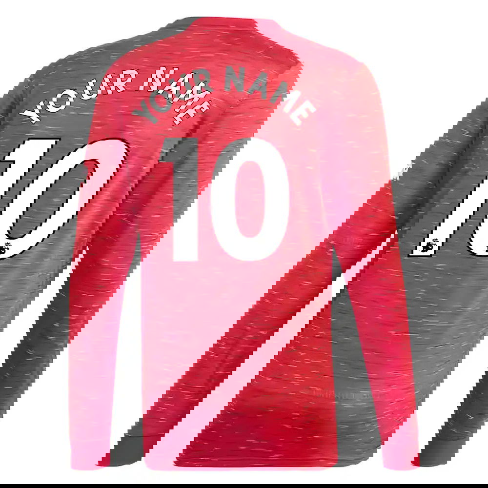 2020-2021 Man Utd Adidas Home Long Sleeve Shirt (Your Name)