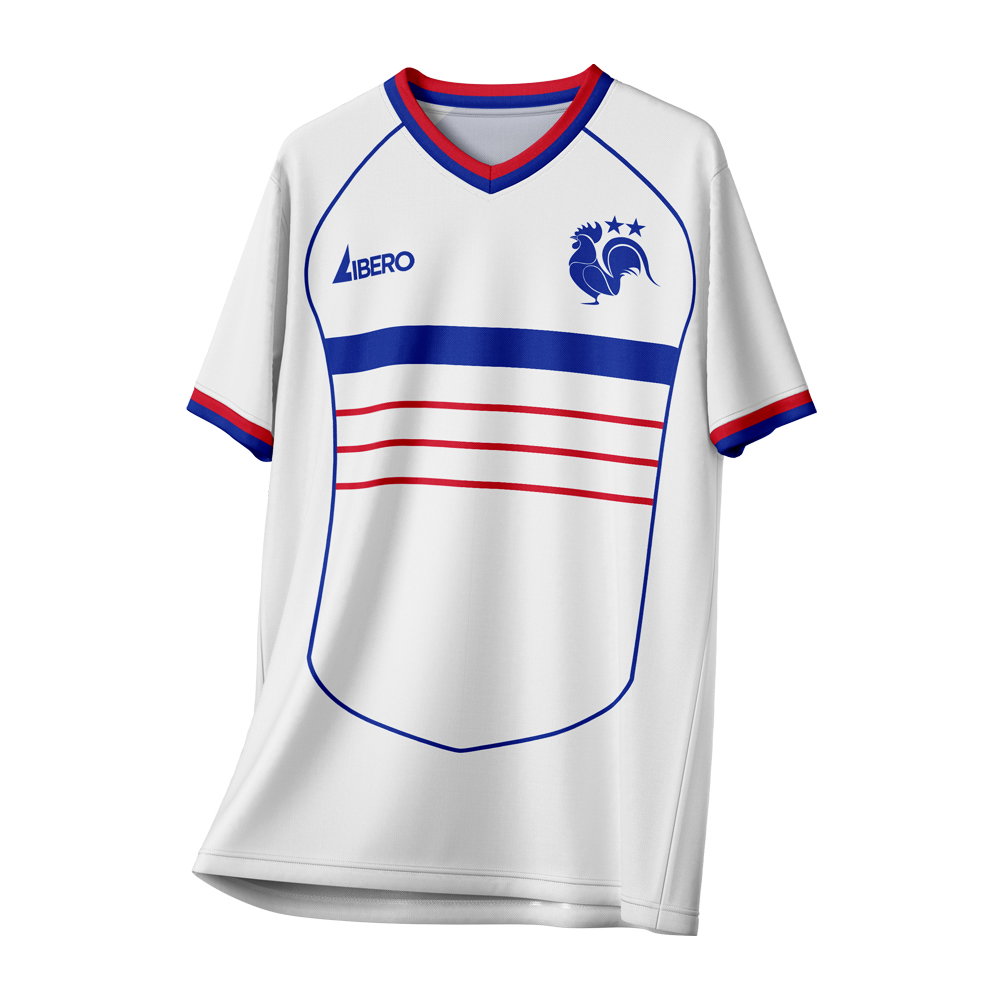 France 1998 Away Vintage Style Concept Shirt Adult Short Sleeve