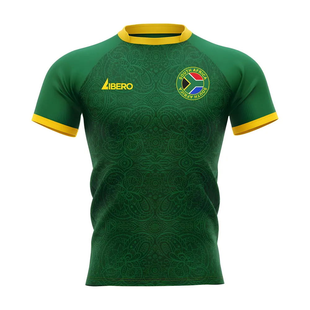  2025-2026 Springboks South Africa Home Rugby Concept Shirt Adult Short Sleeve
