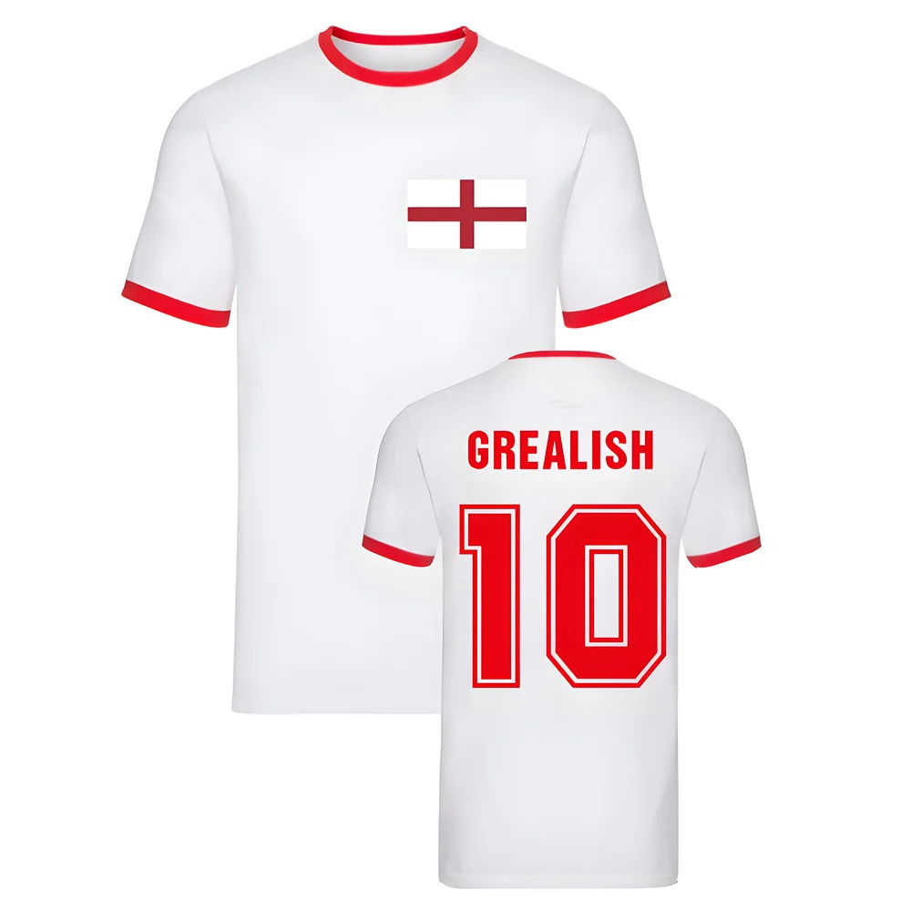 Jack Grealish England Ringer Tee (White)