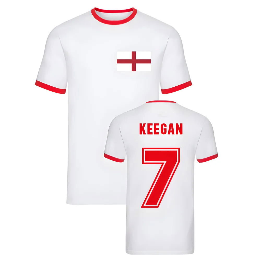 Kevin Keegan England Ringer Tee (White)