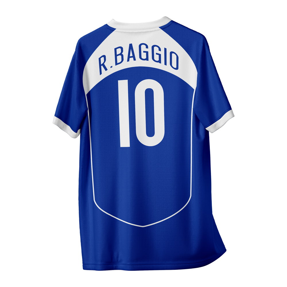 Roberto Baggio 10 Italy 1990 Vintage Style Concept Shirt Kids Short Sleeve