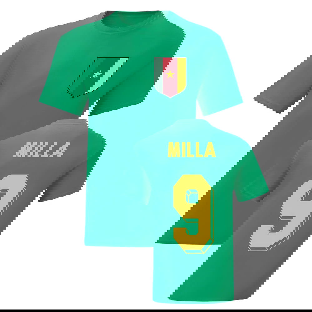 Roger Milla Cameroon National Hero Tee (Green)