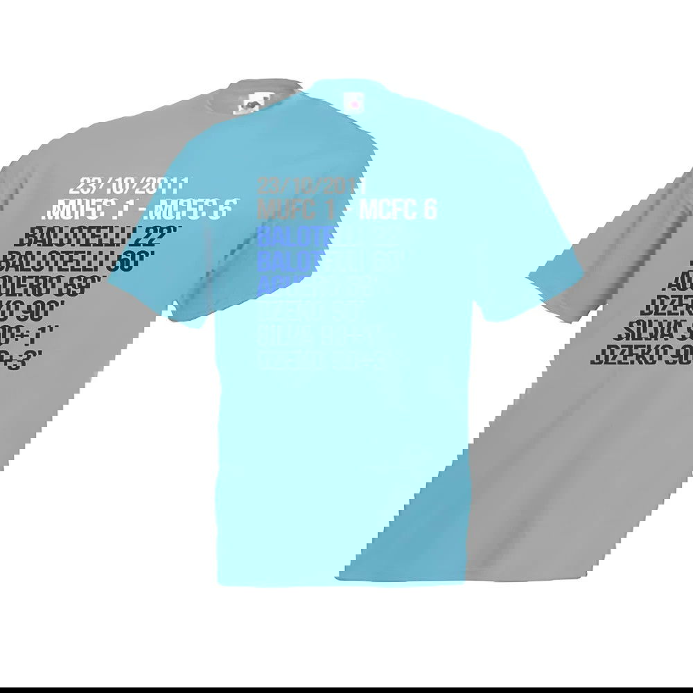 2012 Manchester City 6-1 Winners T-Shirt (Blue)