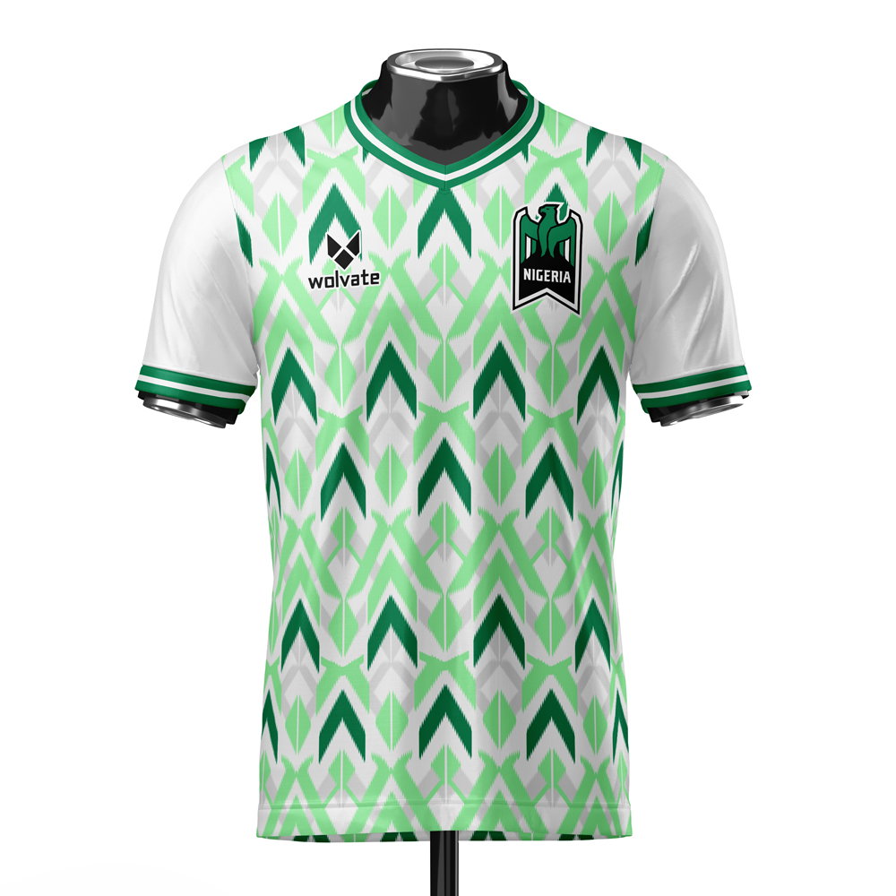 Nigeria DNA Green Concept Football Jersey (Wolvate) Adult Short Sleeve