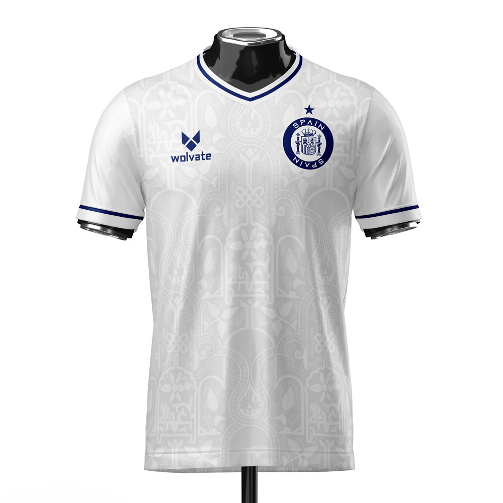 Spain DNA White Concept Football Jersey (Wolvate)