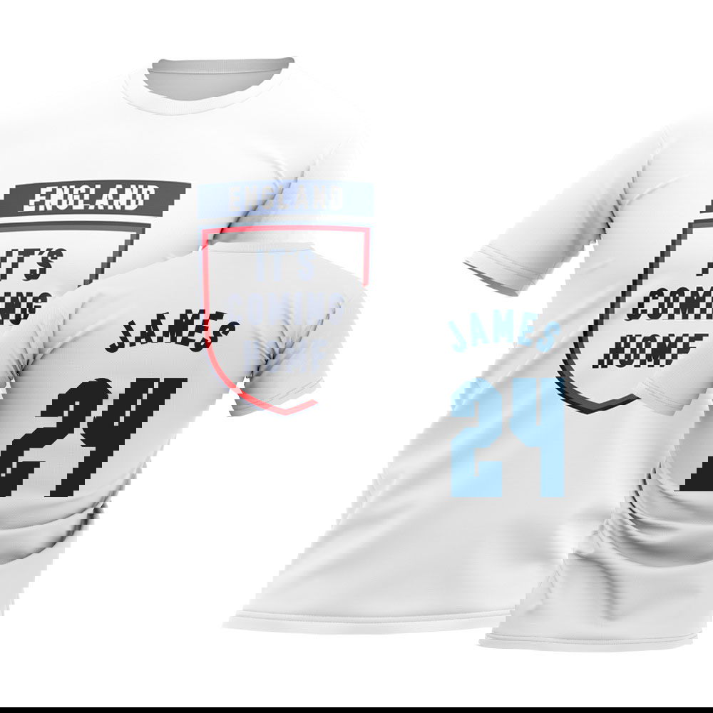 England Its Coming Home T-Shirt (James 24) - White