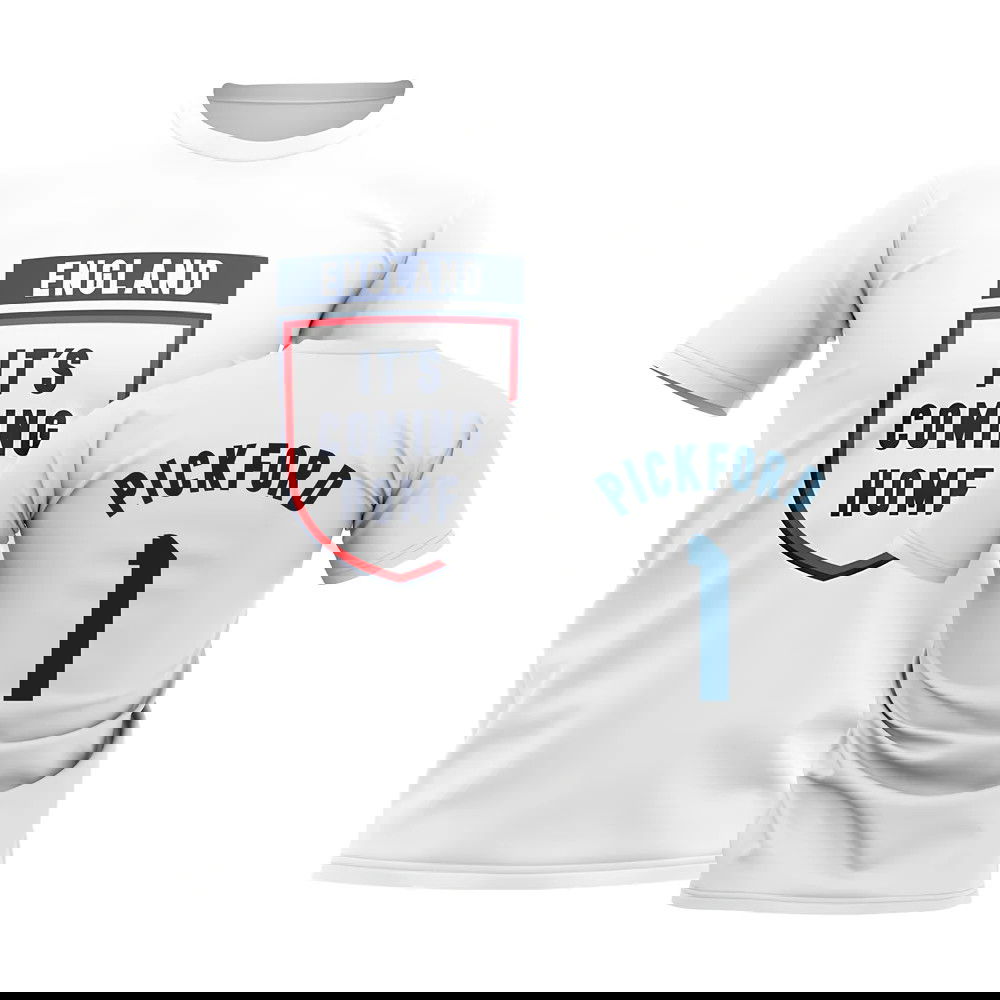 England Its Coming Home T-Shirt (Pickford 1) - White