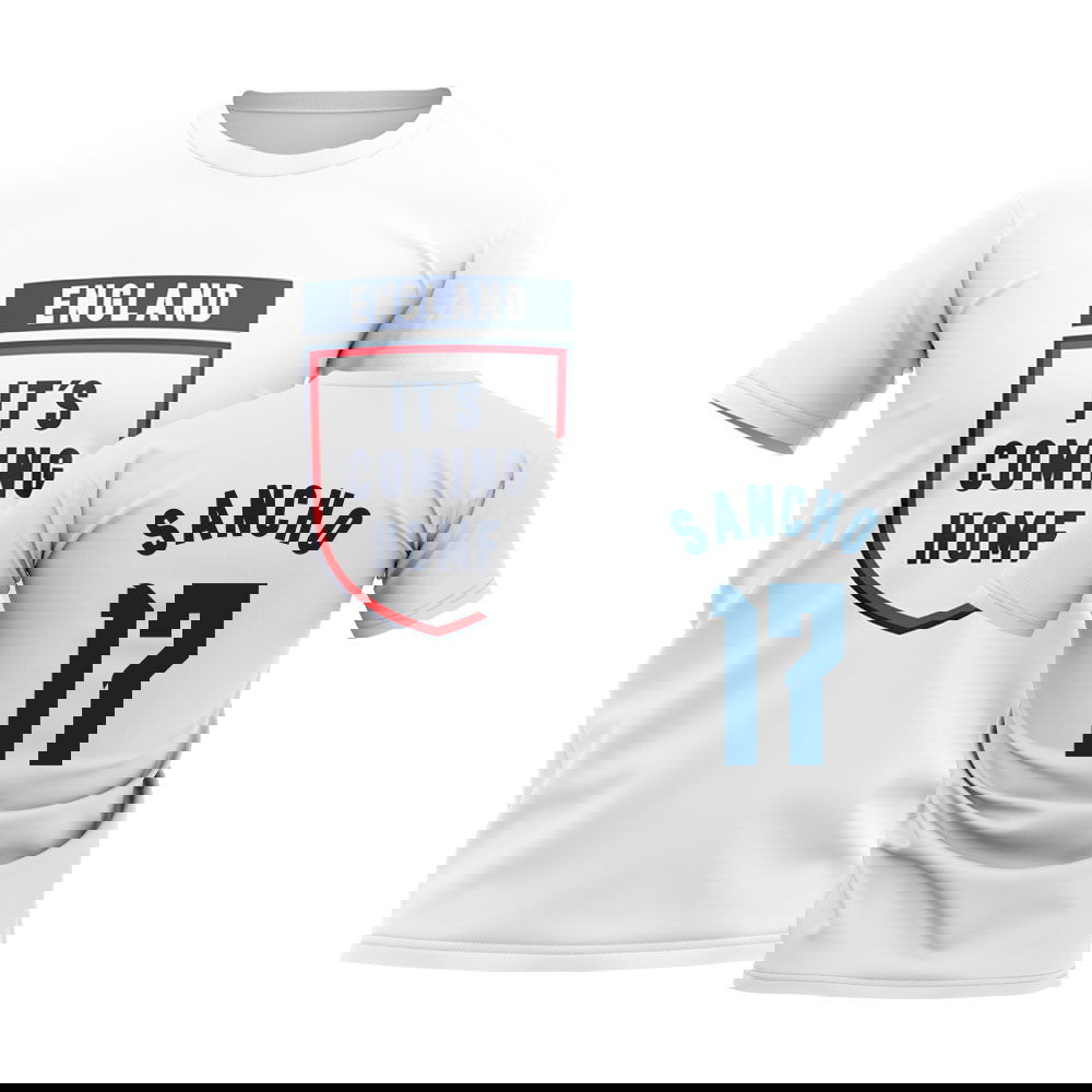 England Its Coming Home T-Shirt (Sancho 17) - White