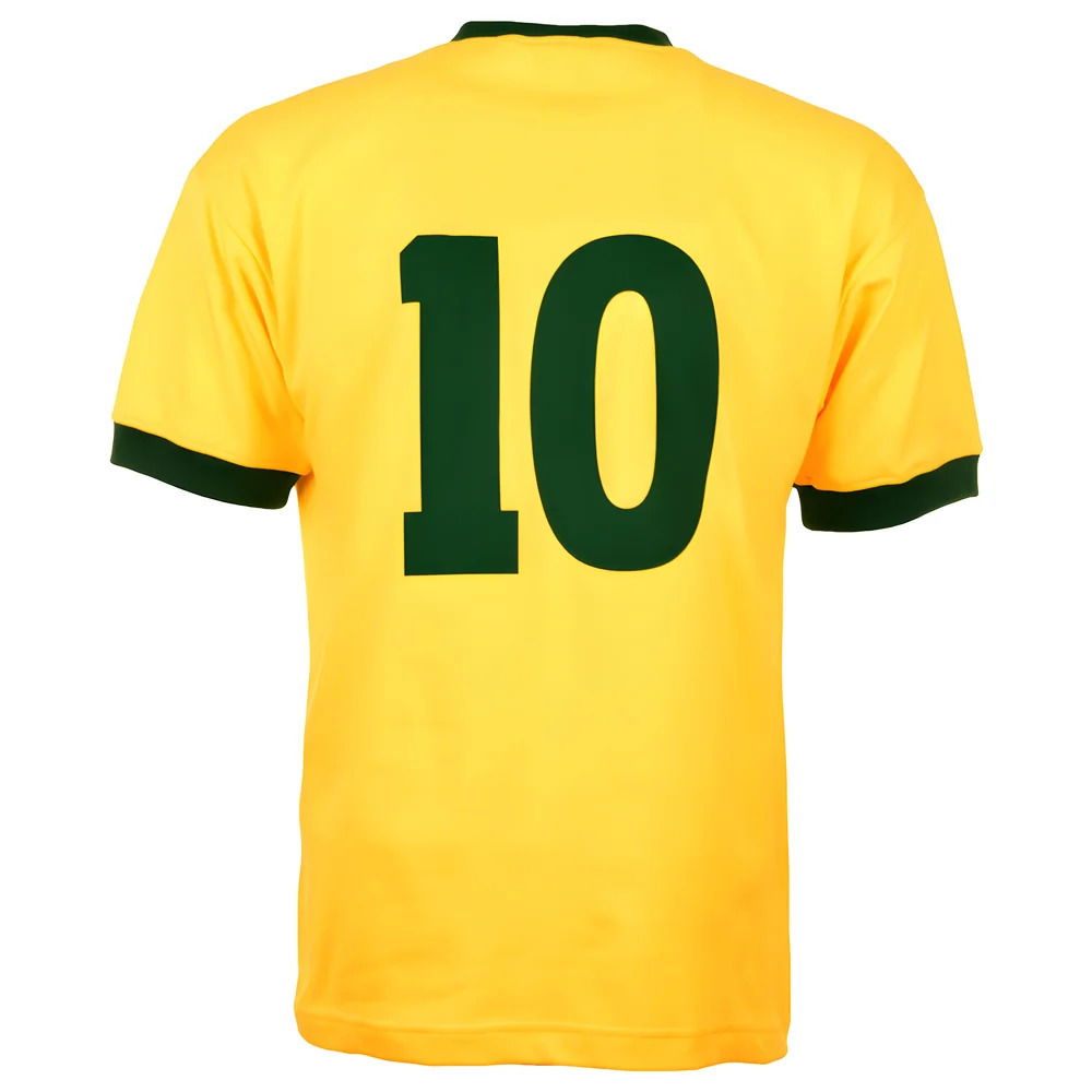 Brazil 1970 World Cup No 10 Kids Retro Football Shirt