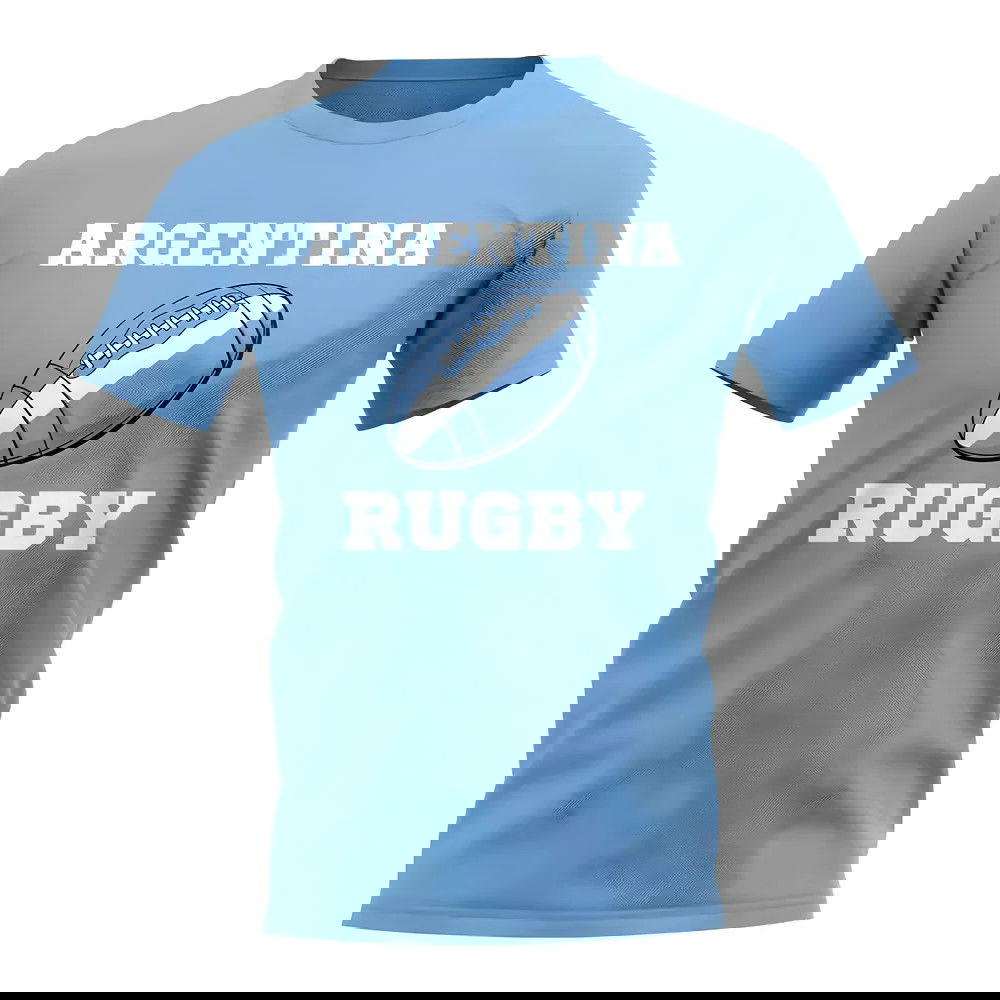 Argentina Rugby Ball T-Shirt (Sky Blue)